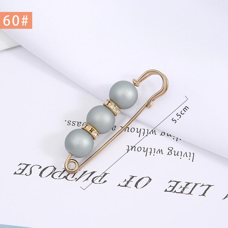 Pearl Anti-Exposure Brooch: Women's Waist-Cinching Pin & Clothing Decoration