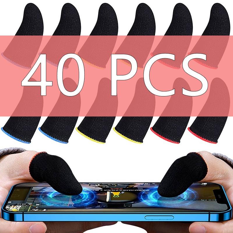 20/40Pcs/Set Mobile Phone Finger Cuff Mobile Game Touch Screen Anti Slip Breathable And Sweat Resistant Walking Game Finger Cuff
