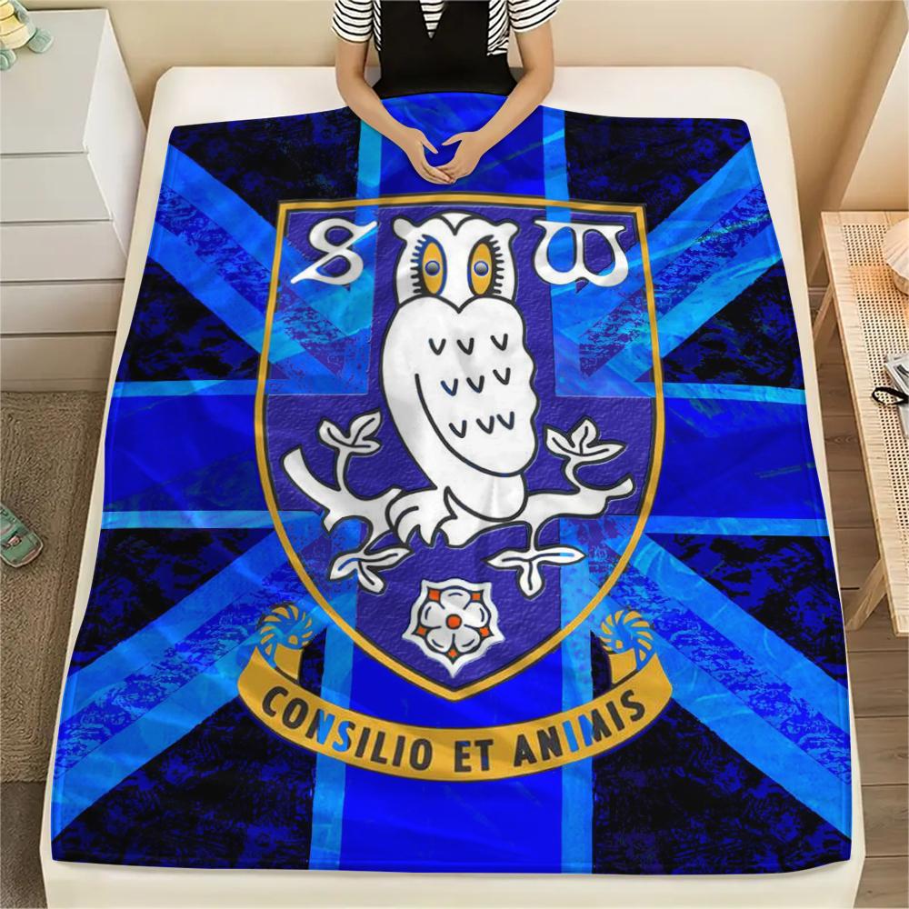 Coperta in Flanella con Motivo Sheffield Wednesday FC, Alta qualità Confortevole per Tutte le Stagioni, Arredamento per la Casa, Calore e Comfort, Perfetta per Regali.