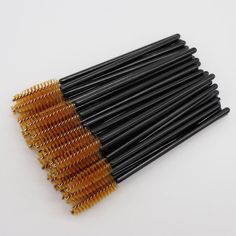 50-Pack Disposable Eyelash & Eyebrow Comb Brushes for Makeup