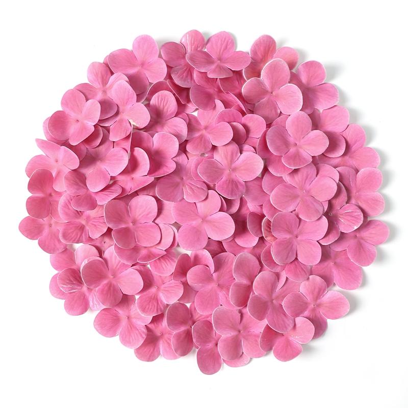 50/100/200Pcs 4.5cm Silk Artificial Hydrangea Flowers Petal Fake Flower for Home Room Decor Wedding Decoration Party Supplies