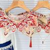 Embroidery Fringed Collar Elegant Detachable Collar Shawl Vintage Horseface Skirt Collar Costume Dressingup Accessories
