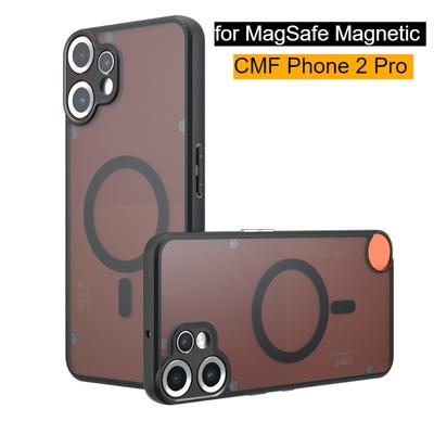 Pro matný kryt Magsafe pro Nothing CMF Phone 2 Pro s bezdrátovým nabíjením, magnetický nárazuvzdorný pevný nárazníkový zadní kryt A001