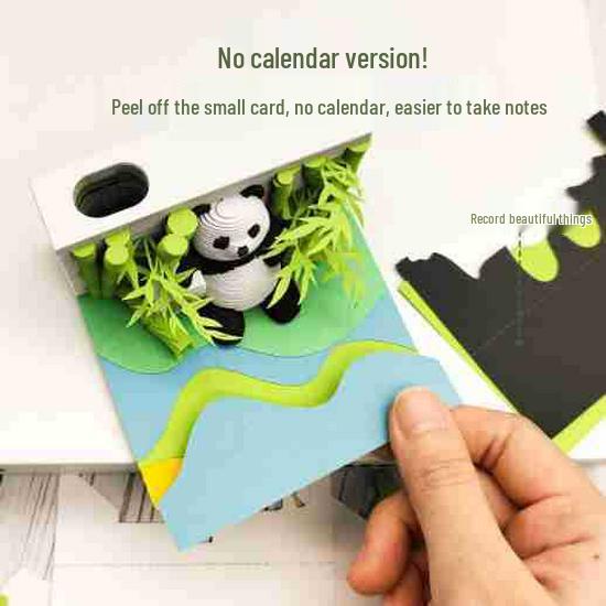 3D Stereoscopic Sticky Note Sculpture 2026 Calendar: Creative Tear-off Convenience Pad and Desktop Ornament