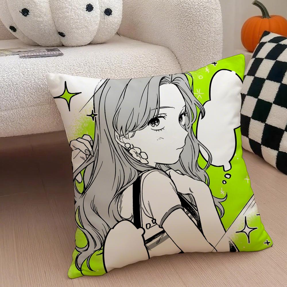 Anime AAya Oosawa Cushion Cover Throw Pillow Cover Hidden Button Durable Polyester Chair Cushion