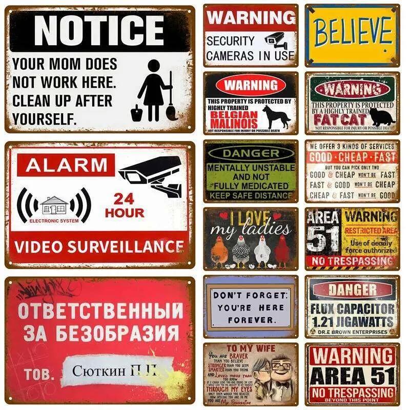 Retro Wall Art Tin Interior Outdoor Aesthetic Room Vintage Home Decor Items Decoration Luxury Metal Sign Poster Plates Bar 26T0103 26T0103