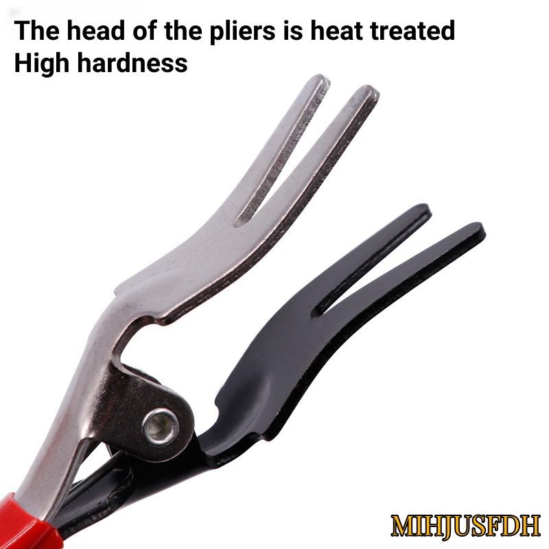 Car Tube Clamp Long Automotive Hose Clamp Pliers Straight Throat Tube Bundle Clamp Removal Tool Straight Smooth Handle Plier