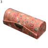 Lipstick Box with Mirror Floral Print Vintage Women Chinese Style Retro Lip Glosses Storage Box for Daily Life