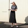 Women's High-Waist Straight Denim Midi Skirt