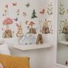 Cartoon Bunny Stump Forest Bedroom Living Room Home Wall Background Beautification Decoration Wall Stickers