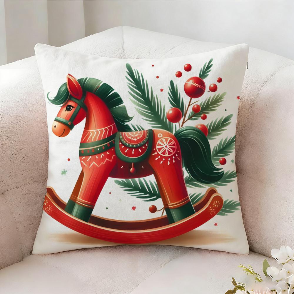 Snowflake Animal Print Pillow Case Pillowcase Doublesided Printed Sofa Cushion Bedroom Headboard Pillow