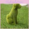 Resin Posture Sitting Cat Dog Plush Ornament Suitable For Daily Decor Balcony