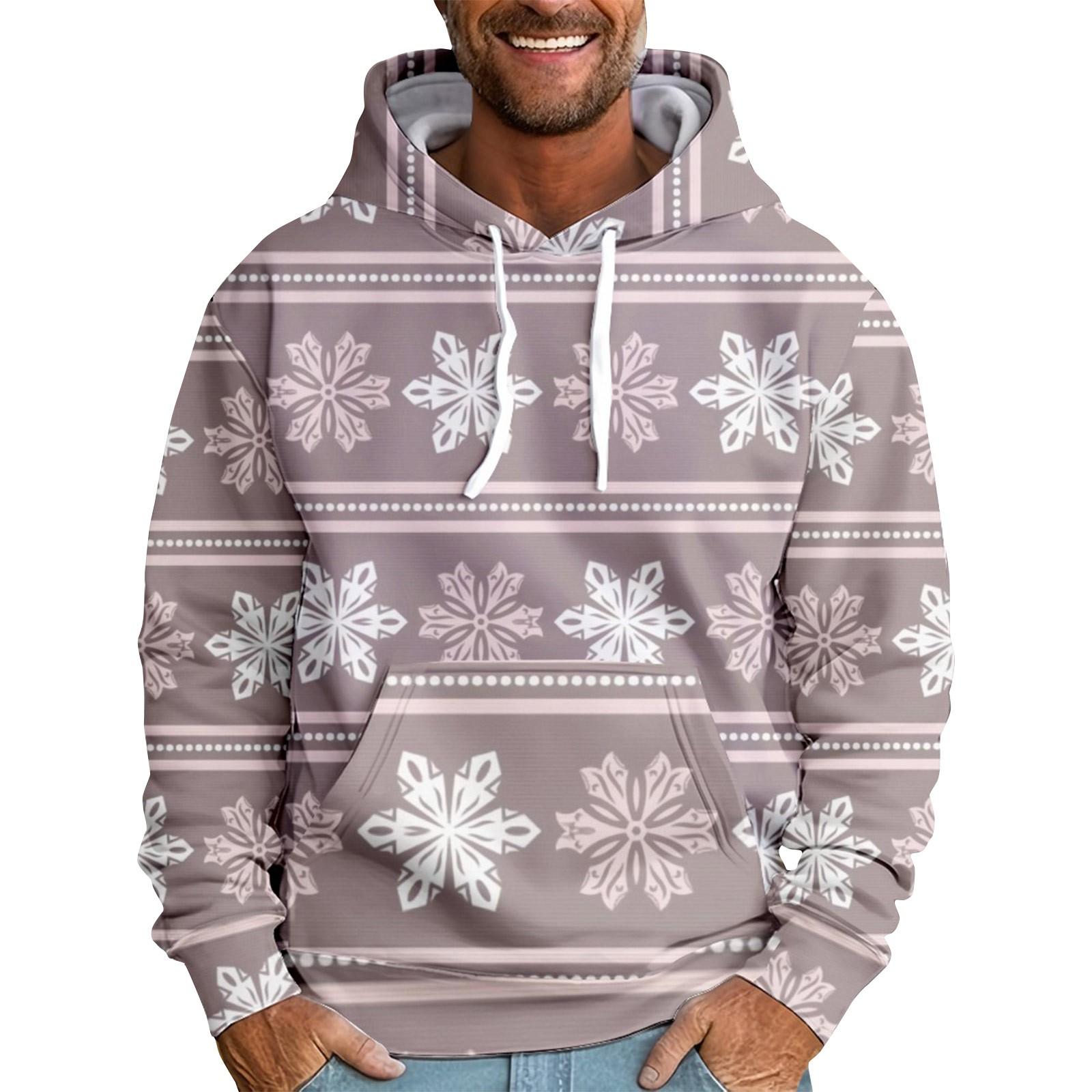 

Мужская свободная толстовка с капюшоном с рождественским принтом, мужская повседневная модная спортивная толстовка XXXXXXXXL