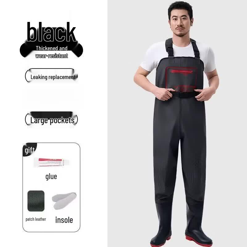 Men's Waterproof Fishing Wader Pants with Boots