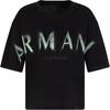 Letter Print Short Sleeve T-Shirt Women Tops Black XW000520-AF10359-UC001