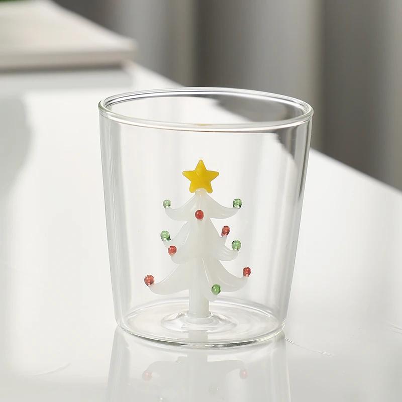 

3D Cartoon Large Capacity Glass Teaware with Electric Stove Usable Kettle Tea Pot Cups Milk Coffee Mug - Christmas Gift 1PCS