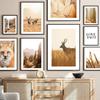 Autumn Wheat Squirrel Forest Fox Reindeer Posters Prints Canvas Painting Nordic Wall Art Pictures for Living Room Home