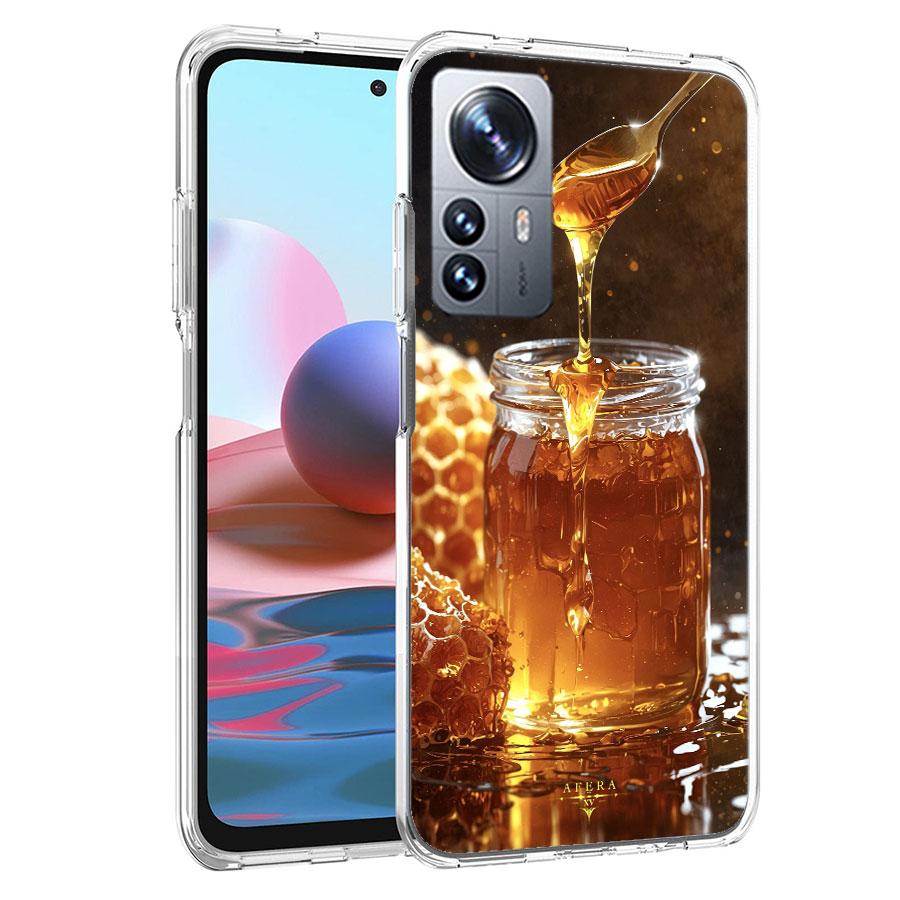 Golden Honey Dripping From Honeycomb Phone Case For Redmi Note 15 Pro 5G 14 13 12 Pro Plus 11 11T 11E 11S 10 Pro 10S 9 9S Cover