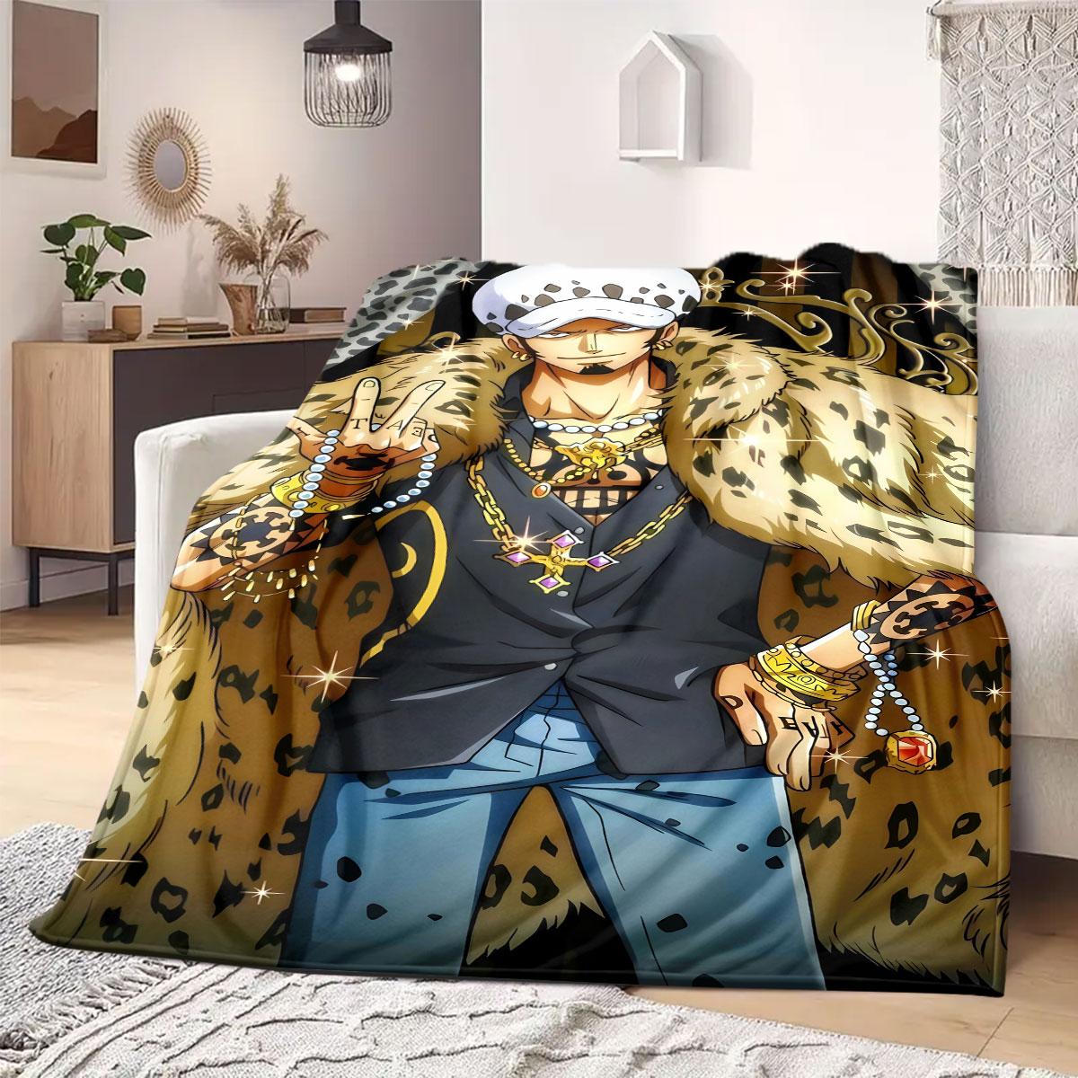 

OnePiece Print Flannel Blanket Cartoon for Sofas Beds Bedrooms Chairs Travel Picnics Various Sizes New 75x90cm