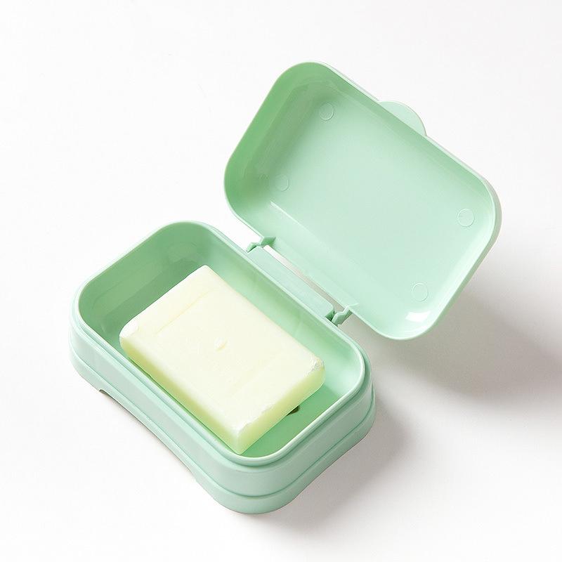 

Bathroom No-drilling, Travel with Lid, Fat Soap Box, Portable Soap Box for Student Dormitories, Soap Box with Lid зелений