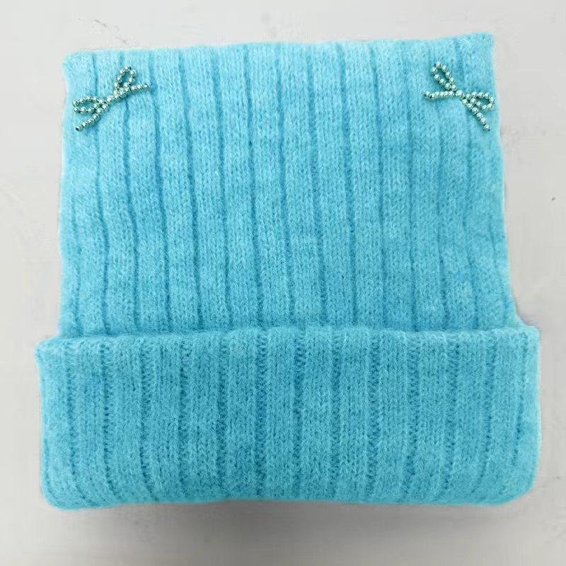 Korean Cute Cat Ear Wool Hat for Women In Autumn and Winter New Windproof Warm Pullover Hat Big Head Circumference Pile Hat Trendy