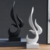 Modern Abstract Statues Sculpture Living Room Flame Shape Figurines Desk Decorations, Bookshelf