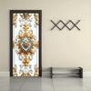 2pcs European Luxury Wall Stickers, Living Room Bedroom Entrance Decoration Door Stickers, Gold Carved Self-adhesive Waterproof