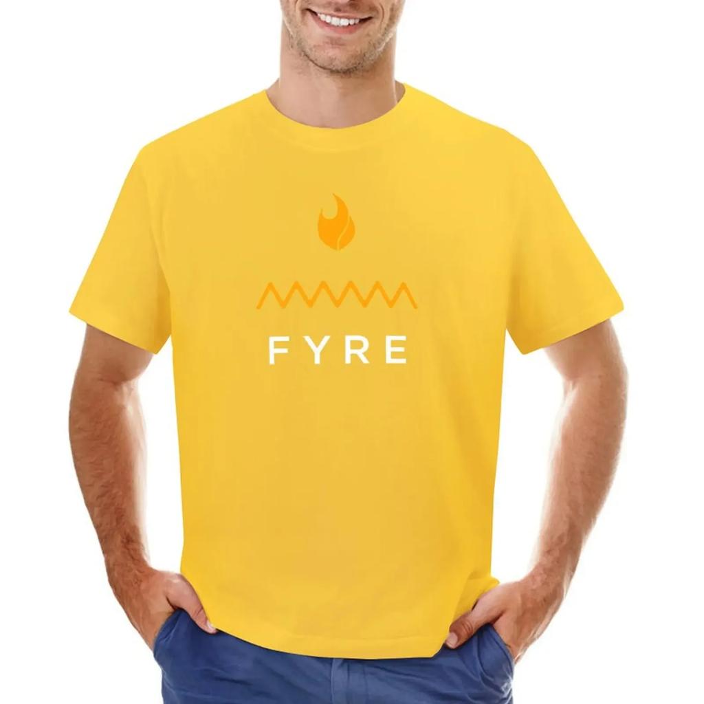 Fyre Festival Logo T-shirt summer top oversizeds quick drying plain black t shirts