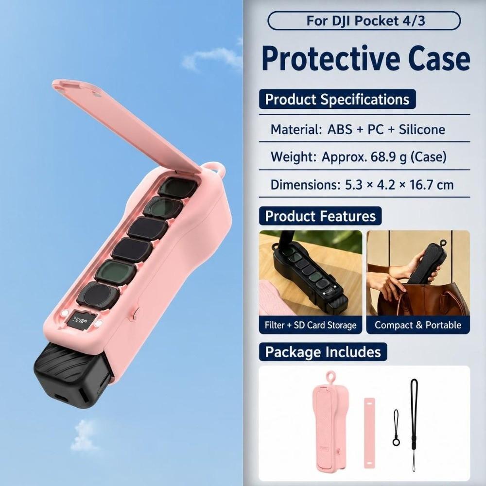 Anti-Scratch Flip Protective Case Protective Shell Lid for DJI Osmo Pocket 4/3 Accessories