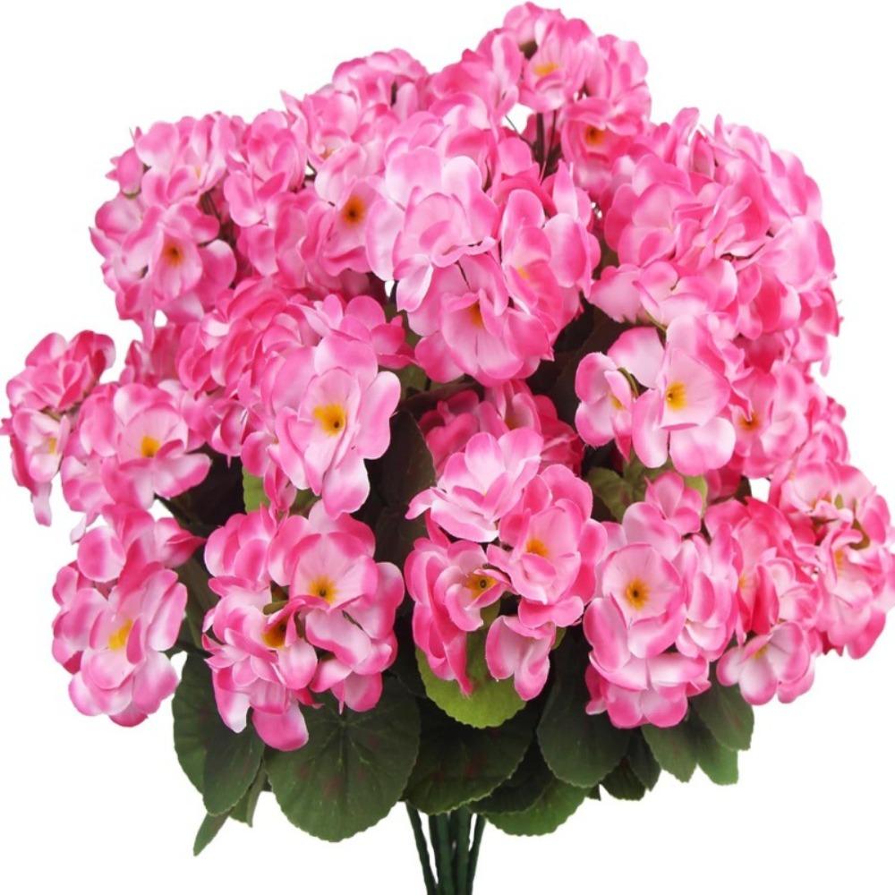 Silk Material Artificial Begonia Simulation Design Artificial Texture Fake Silk Begonia Flower Decorative Flower розовый