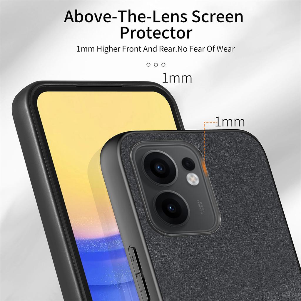 For Oppo Reno13 F 5G (Reno 13 FS 5G)/4G Case Shockproof Slim Retro Leather Phone Back Cover