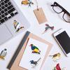 50Pcs Watercolor Bird Handmade Account Stickers DIY Luggage Refrigerator Water Cup Waterproof Sticker Laptop Guitar Decoration