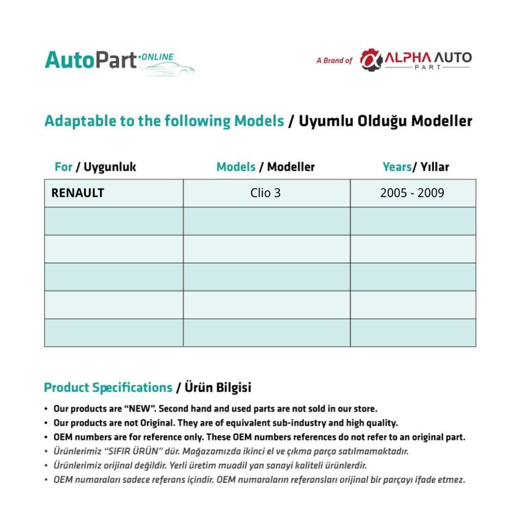 Front LEFT Door Window Regulator Repair Kit For Renault Clio 3