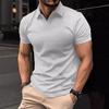 Men's Summer Sports Fitness Casual V-neck Elastic Texture Short-sleeved T-shirt