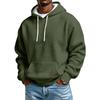 Men's Knit Hooded Sweatshirt Color Casual Winter Pullover
