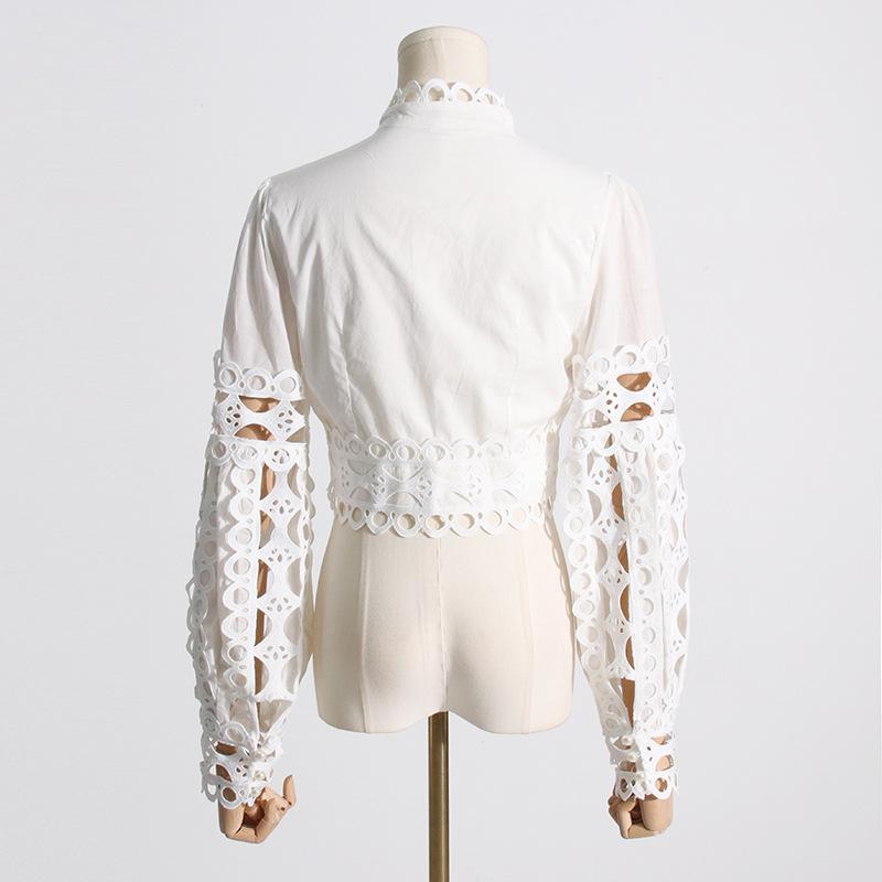 Damen Vintage Hofstil Spitze Prinzessin Ärmel Solide Langarm Top Langer Rock Anzug