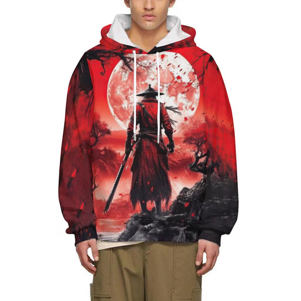 Vintage Japanese Samurai 3D Printed Hoodie Harajuku Male Sweatshirt Y2k Men Street Hip Hop Pullover