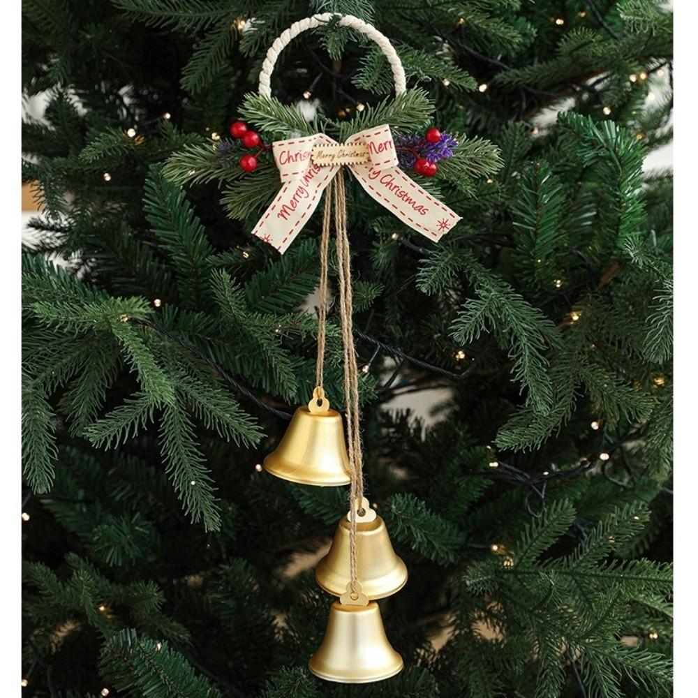 With Bowknot Christmas Bell Suspended Ornamentation Christmas Tree Pendant Jingle Bells  Party