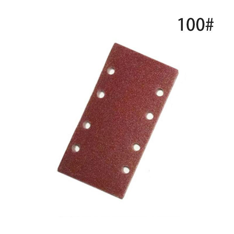 1pc Abrasive Stone 8 Hole Square Wood Polish Tools Glass Grinder 185*93mm Sandpaper Grit Flocking Sand Paper