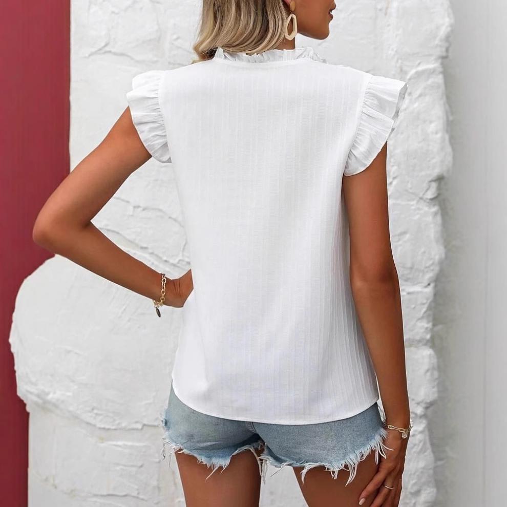 2025 Summer Embroidered Short-Sleeve Shirt for Women - European & American Style