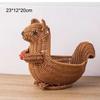 Handwoven Storage Basket Rattan Storage Tray Cute Wicker Basket Bread Fruit Breakfast Tea Picnic Basket Kitchen Storage Basket