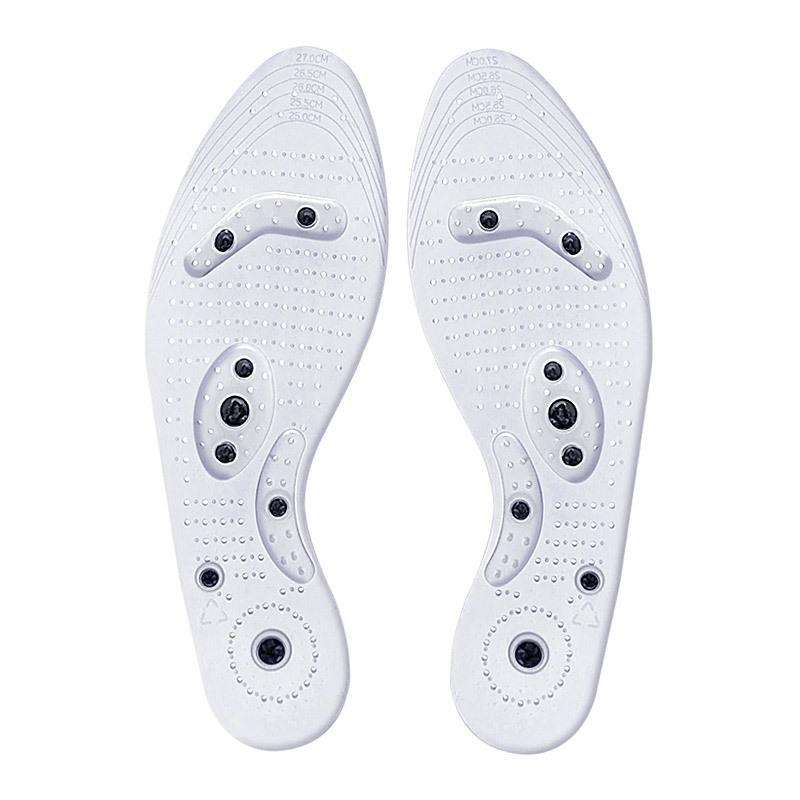 

Transparent 8 Magnets Massage Insole Men s and Women s Models with Holes and Breathable Sole Acupressure Magnetic Therapy Full Pad S прозорий