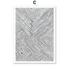 Linea geometrica astratta in bianco e nero Wall Art Canvas Painting Boho Poster e stampe di immagini a parete per soggiorno Home Decor