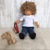 Waldorf Handmade Finished Doll Boy with Clothes Cute Mini Knitted Sweater Children's Toy Gift
