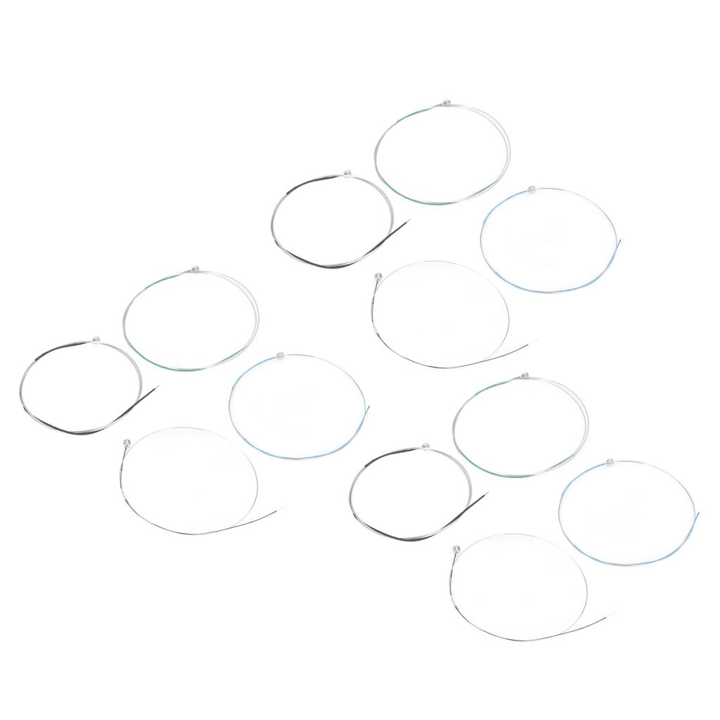 12Pcs Violin String Copper Alloy Professional Violin String Replacement for 1/2 1/4 3/4 4/4 Silver