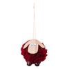 Christmas Tree Pendants Wooden Lamb Sheep Fleece Hanging Ornament Xmas Tree Decoration