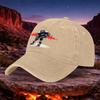 Vintage Ice Hockey Player Unisex Washable Baseball Cap  Black Casual Outdoor Hat for Sports Camping Hiking Fishing