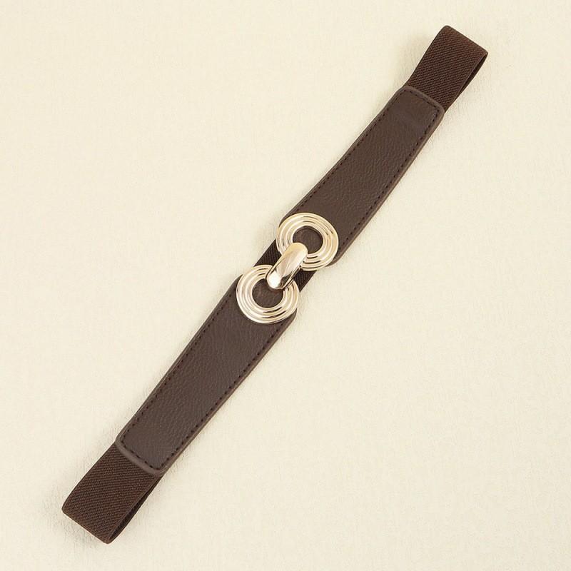 Stylish Women's Elastic Waist Belt For Dresses Versatile Fashion Accessory In Black And Brown