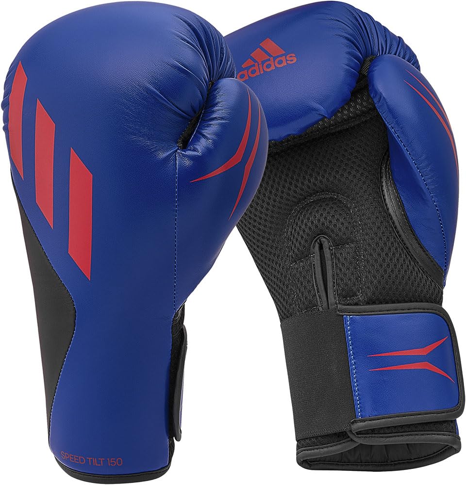 Adidas Combat Sports Speed Tilt 150 Training Boxing 10 oz Gloves, SPD150TG, Royal/Matte Black/Solar,