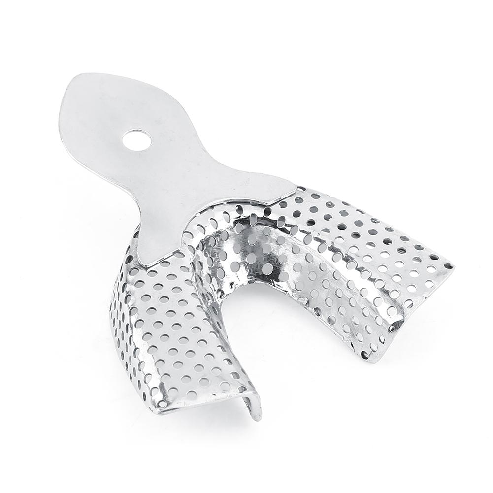 6 ks Nerezové zubní autoklávovatelné otiskovací lžíce horní a dolní